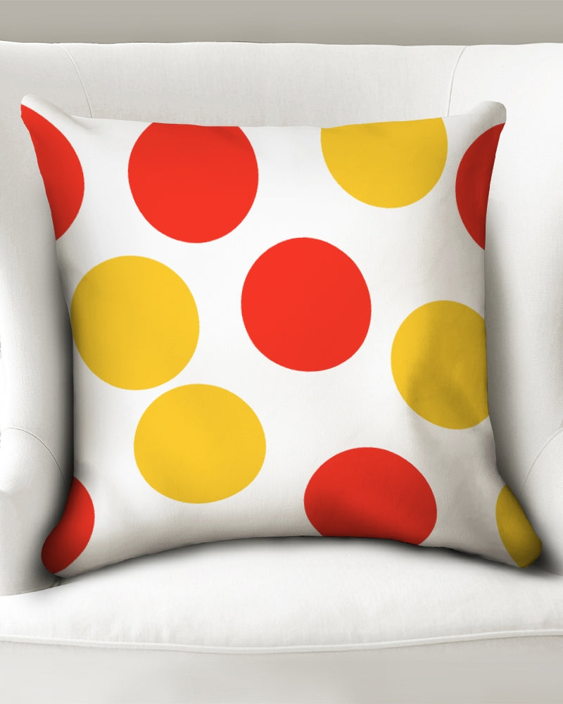 Hot Sun Dots World 20x20 Throw Pillow Case