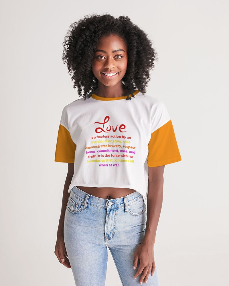 LOVE IS Ladies Lounge Cropped Tee