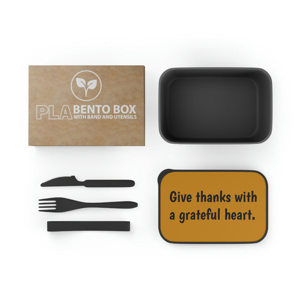 PLA GIVE THANKS Bento Box+Band+Utensils