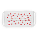 Valentine's Red Hearts White Cotton Face Mask