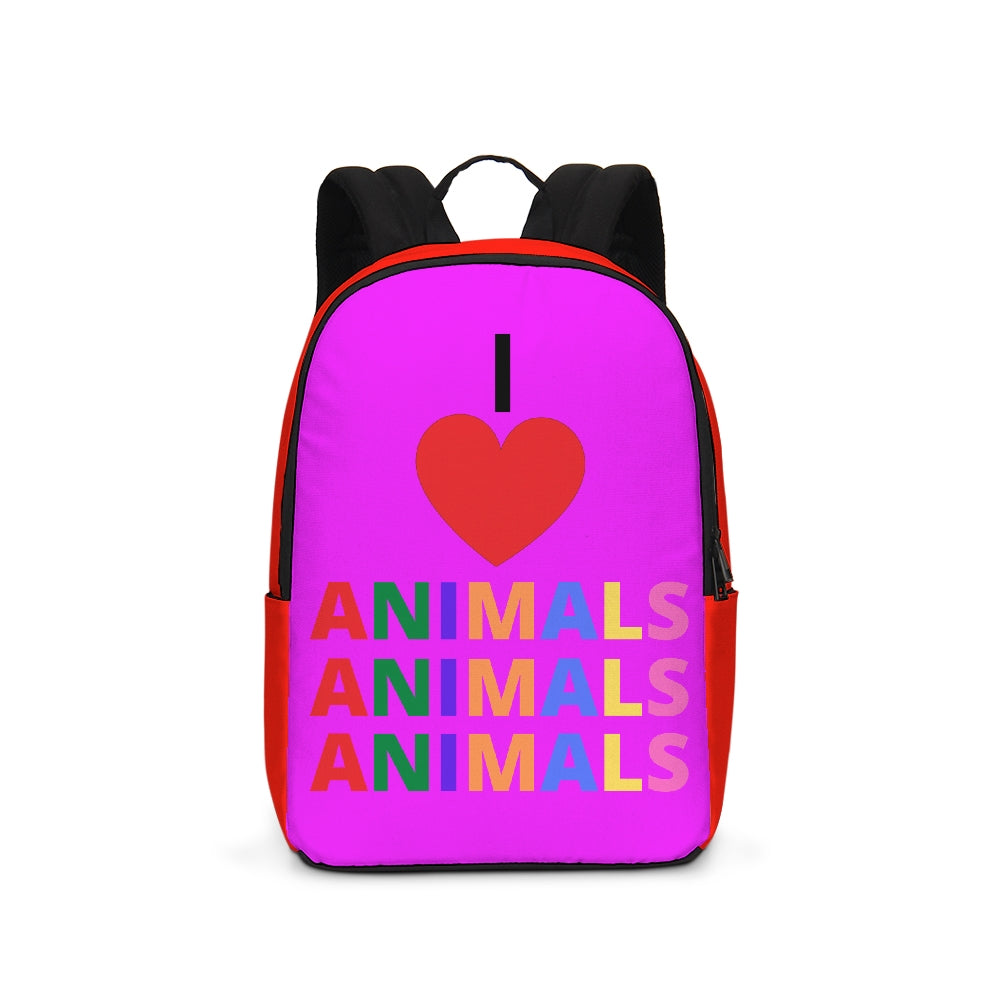 I LOVE ANIMALS Large HOT COLORS Back Pack