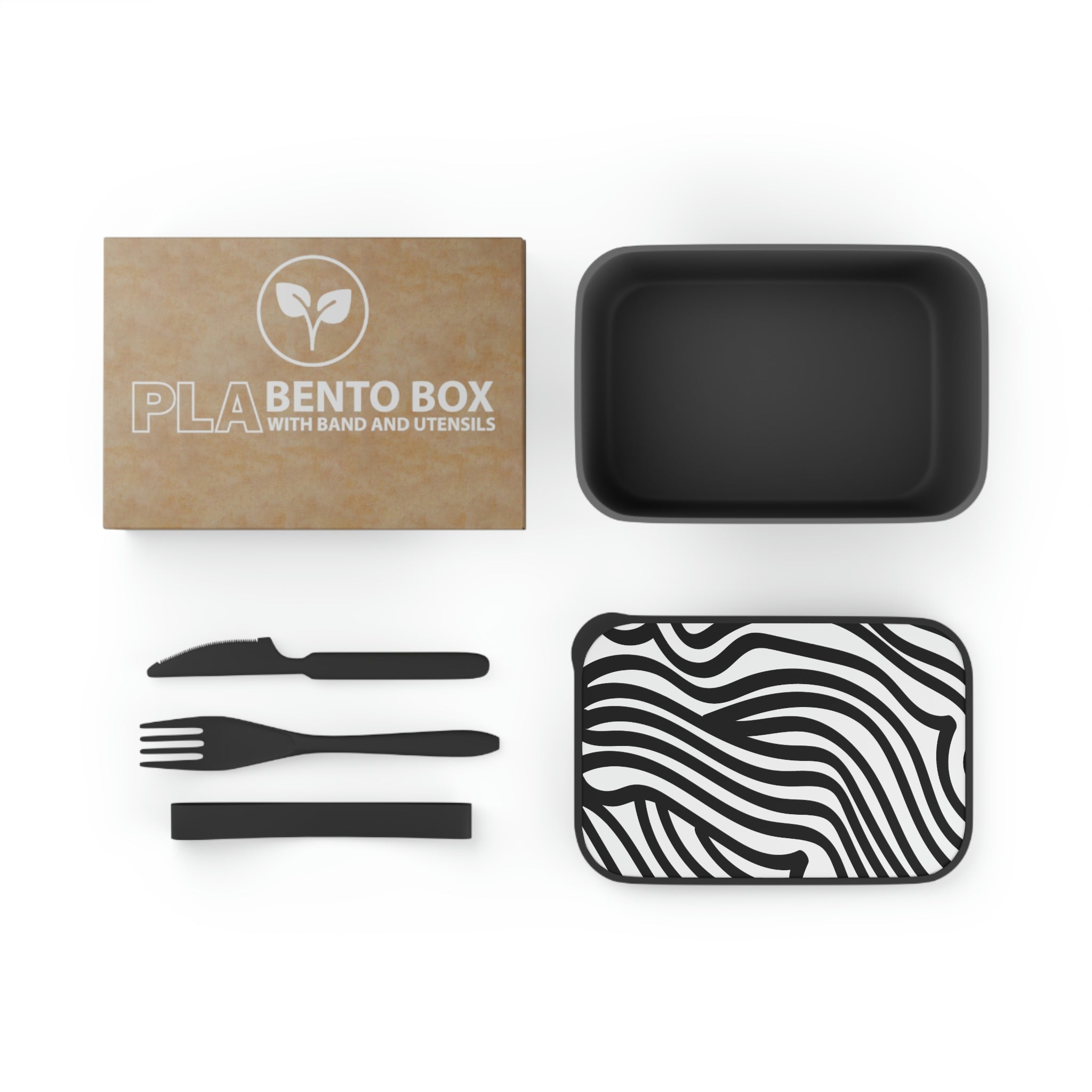 PLA  Zebra Print Bento Box+Band+Utensils