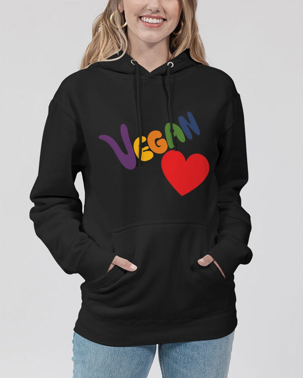 Vegan Heart Ladies Hoodie