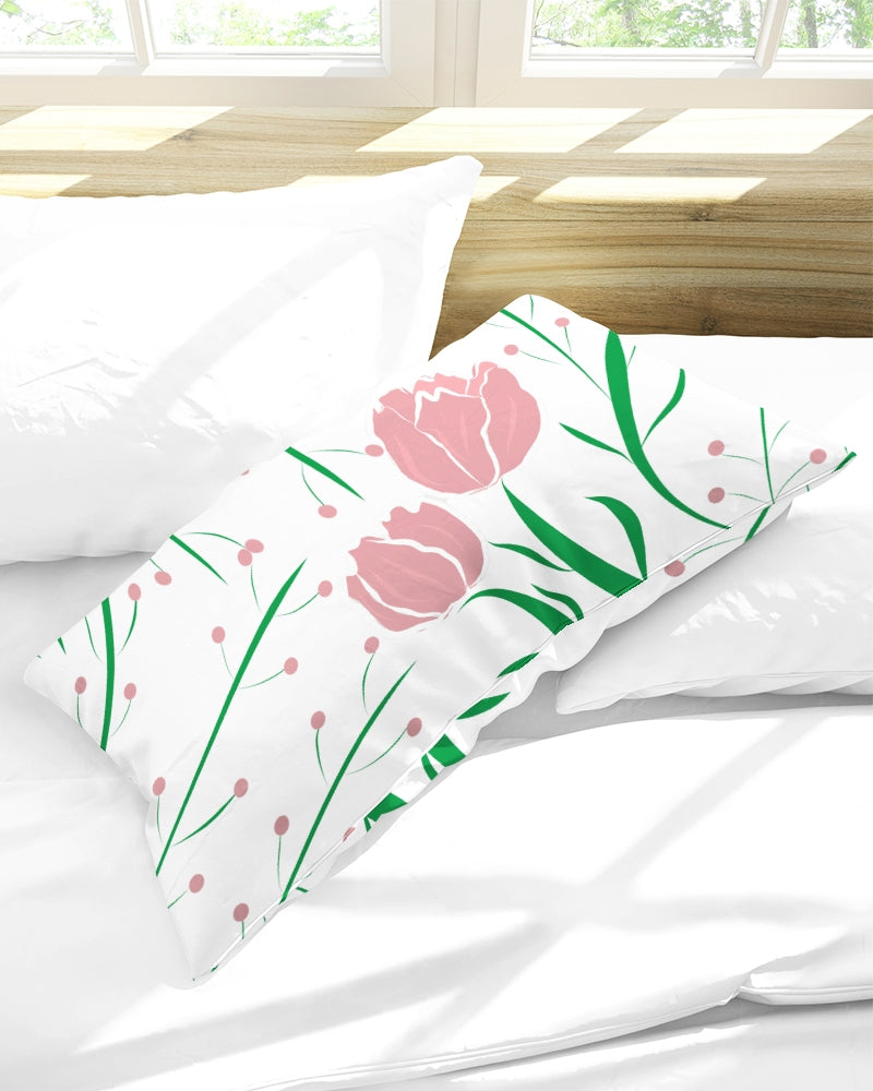 Peach Tulip Vine King Pillow Case