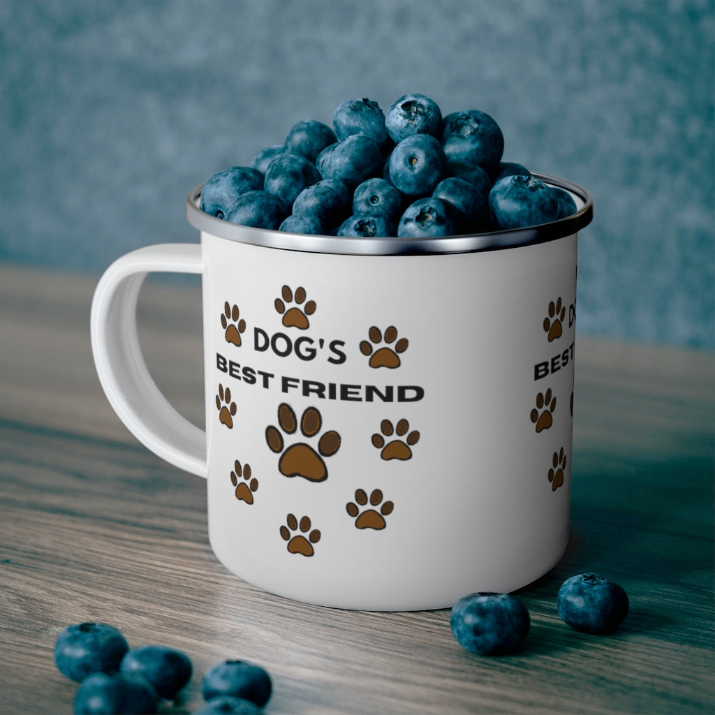 Dog's Best Friend Enamel Camping Mug