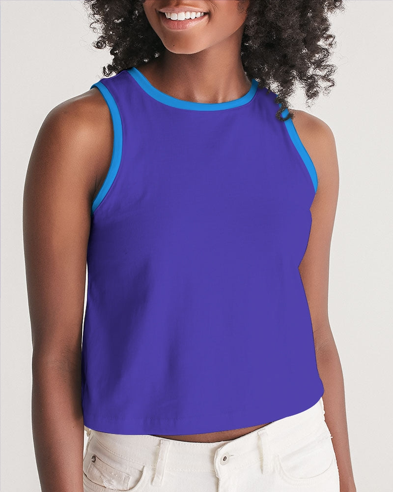 Blue Turqu Ladies Cropped Tank