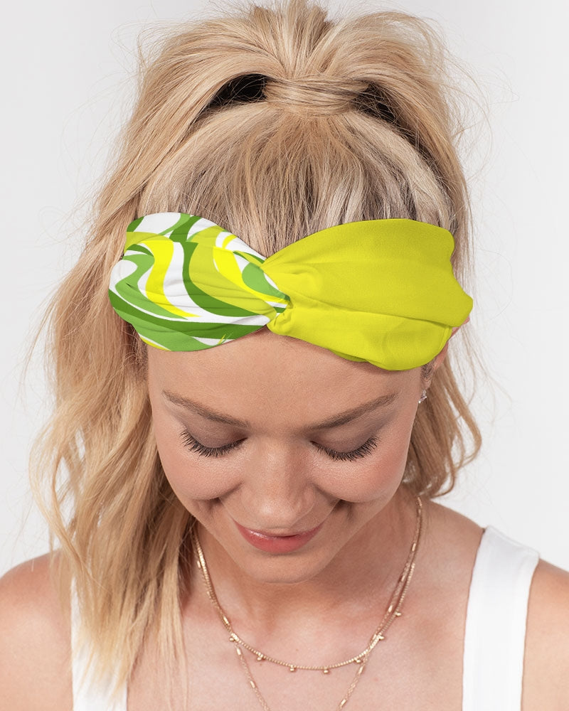 Lemon Lime Twist Knot Headband Set