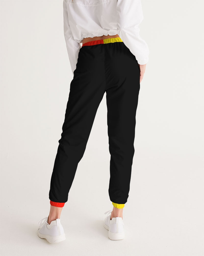 Don't Forget To Stretch Ladies Red/Yellow/Black Track Pants