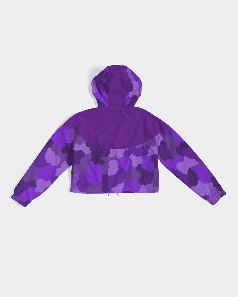 Purple Fusion Ladies Cropped Windbreaker