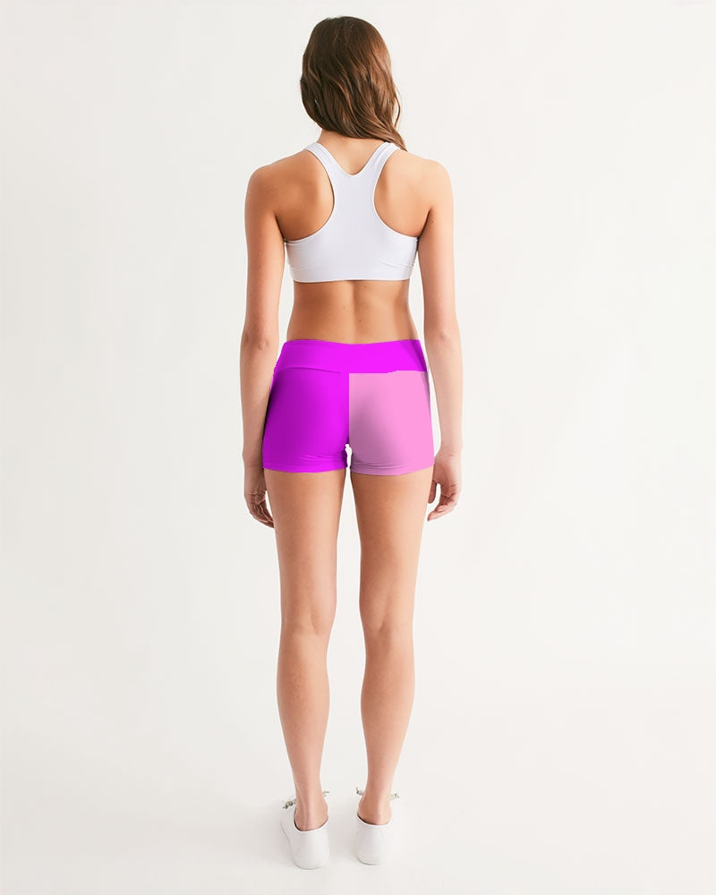 Pink Pink Ladies Mid-Rise Yoga Shorts