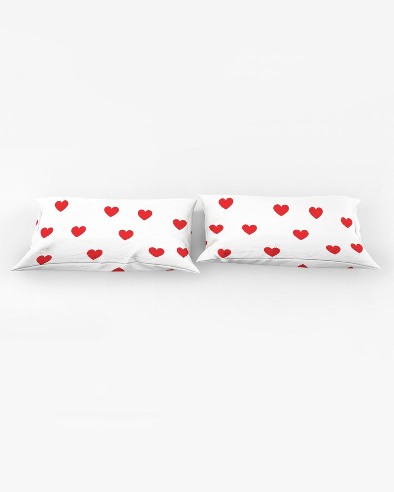 Valentine's Red Hearts King Pillow Case - 0