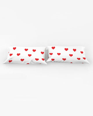 Valentine's Red Hearts King Pillow Case