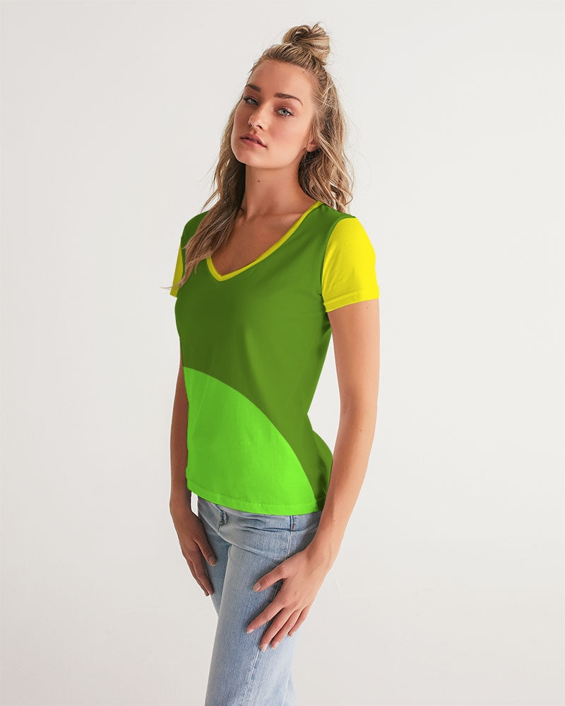 Lemon Lime Ladies V-Neck Tee