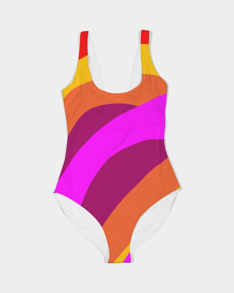 Bright Swirl Ladies One-Piece Swimsuit