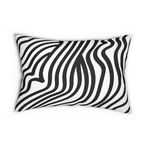 Zebra Print Spun Polyester Lumbar Pillow