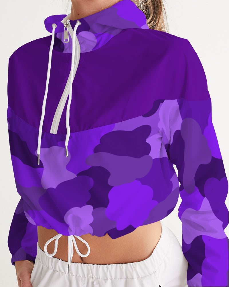 Purple Fusion Ladies Cropped Windbreaker