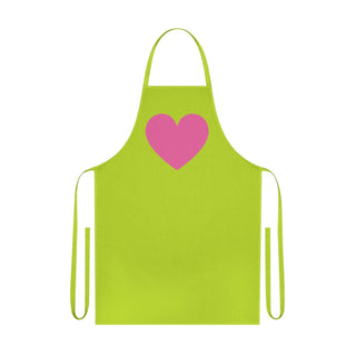 Buy lime-green Pink Hearts 100% Cotton Apron