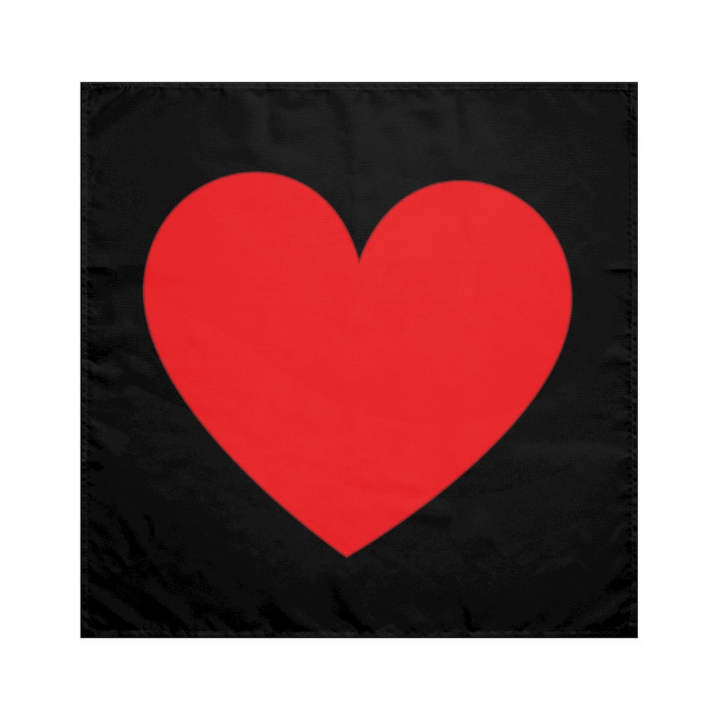 Big Red Heart Black Napkins