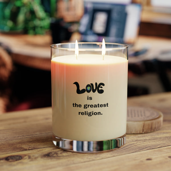 Love Is The Greatest Religion Scented Candle, 11oz