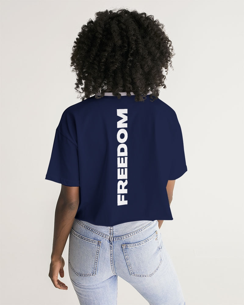 Unity and Freedom Ladies Lounge Cropped Tee - 0