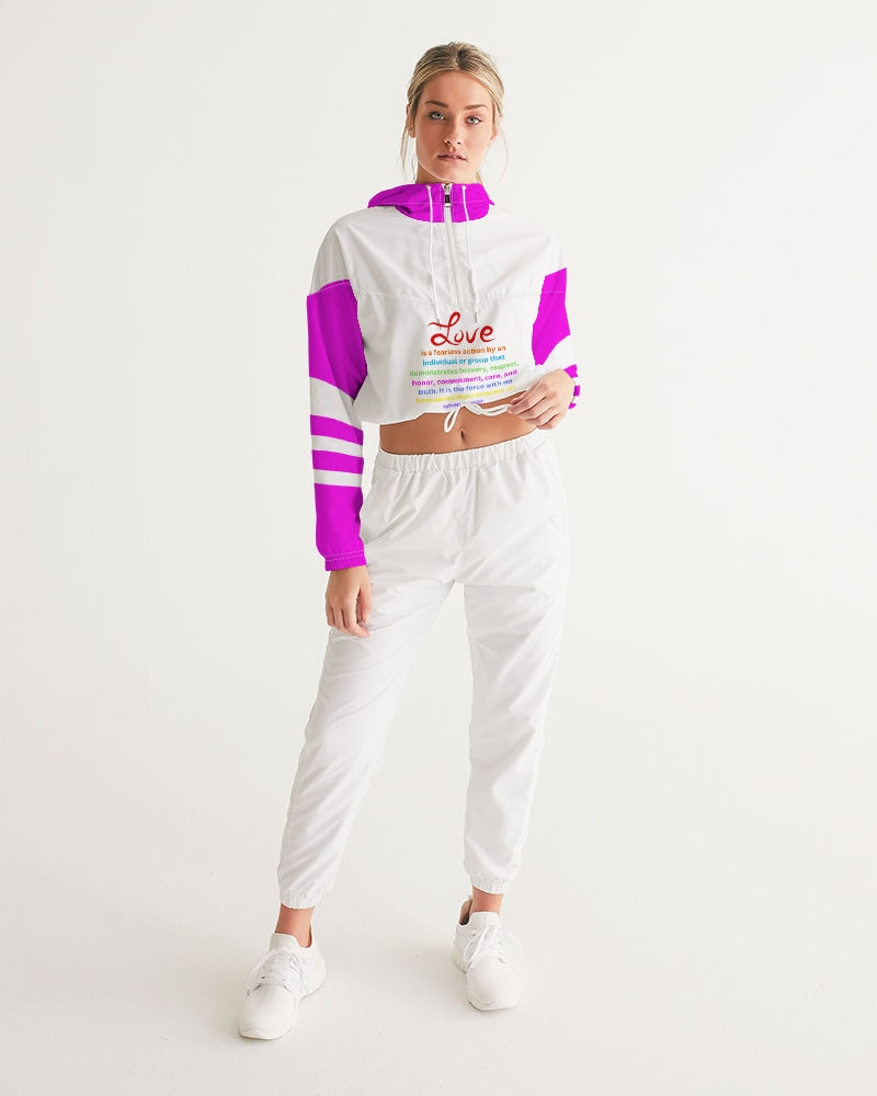 LOVE IS Ladies Cropped Windbreaker