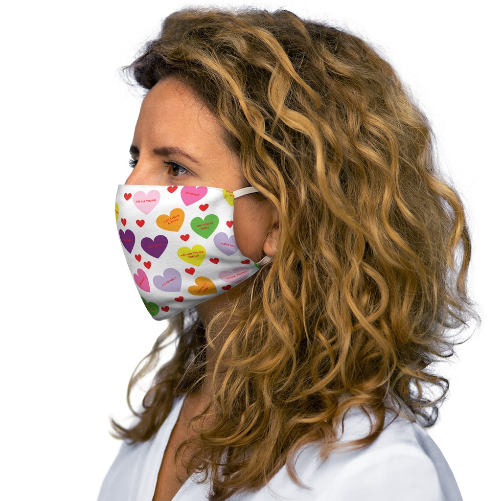 Sweet Tart Hearts Snug-Fit Polyester Face Mask - 0