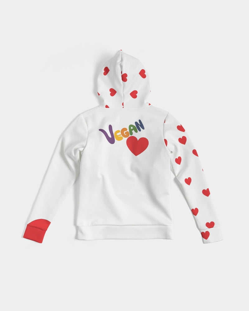 Vegan Heart Ladies Hoodie