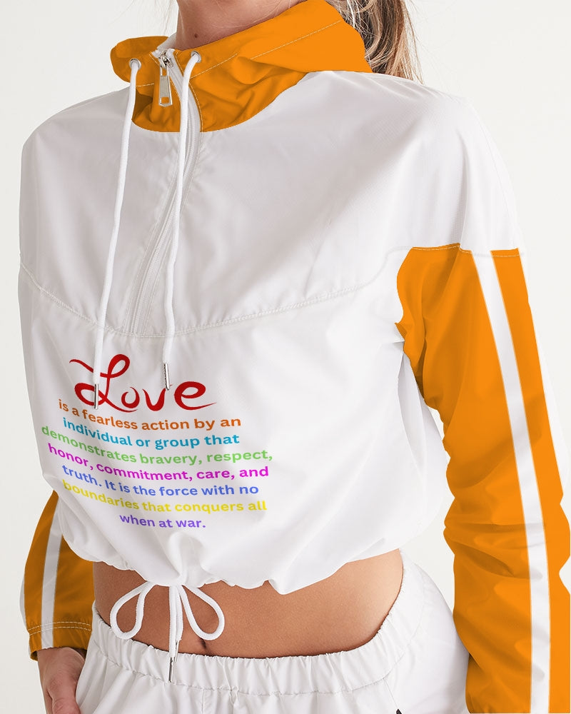 LOVE IS Ladies Cropped Windbreaker