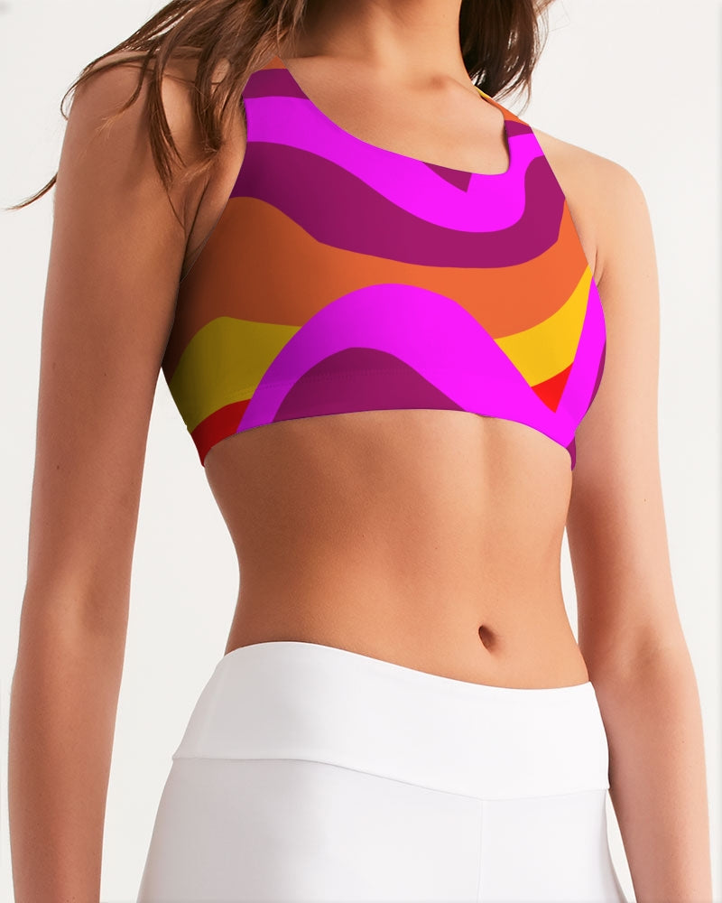 Bright Swirl Seamless Sports Bra