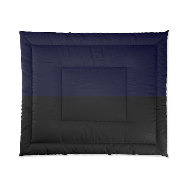 Cavalier Black and Blue Comforter