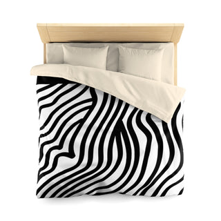 Zebra Print Microfiber Duvet Cover