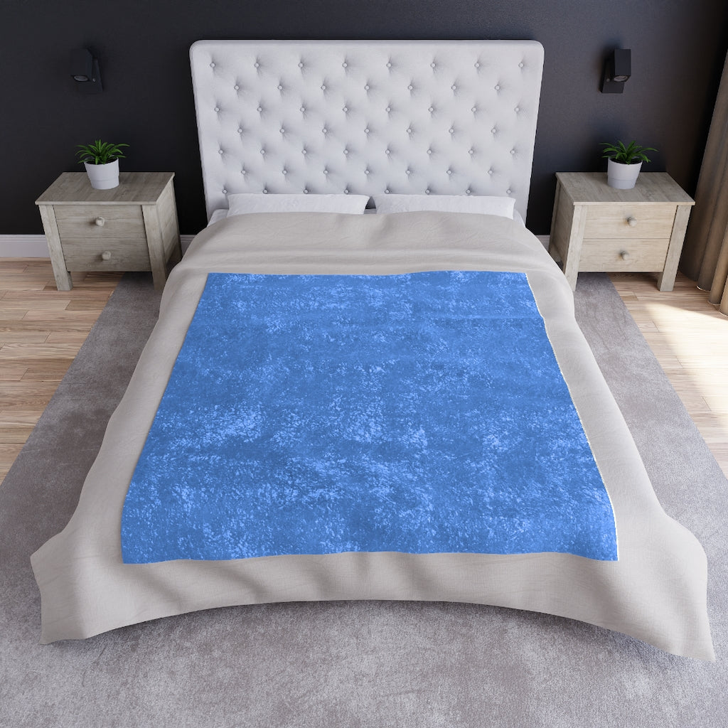 NC BLUE Crushed Velvet Blanket