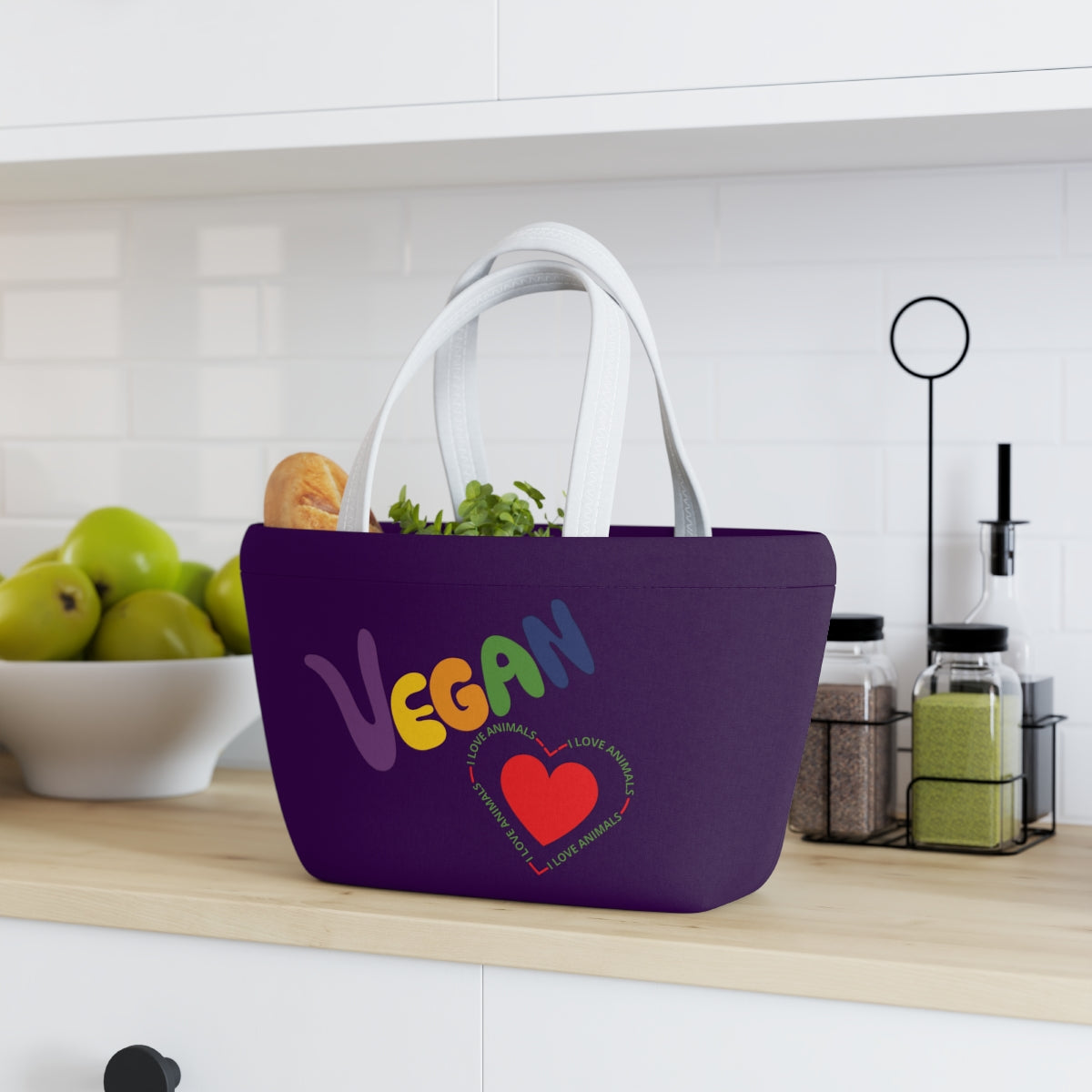 Vegan Heart Lunch Bag - 0