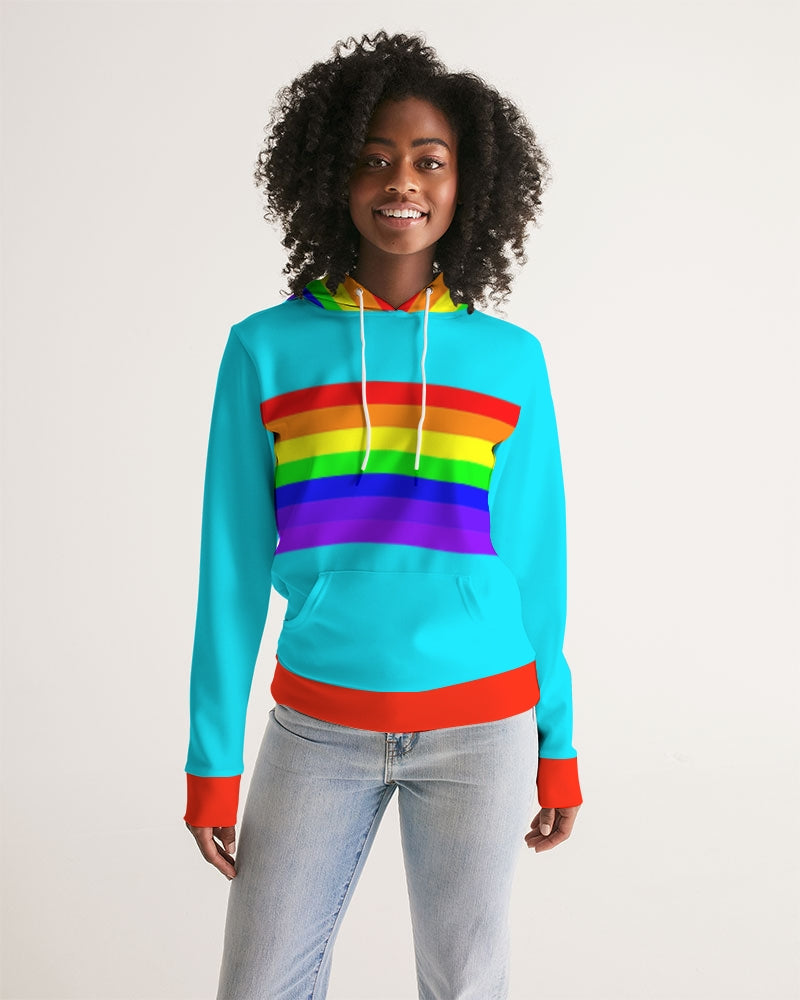 Rainbowbrite Aqua Ladies Hoodie