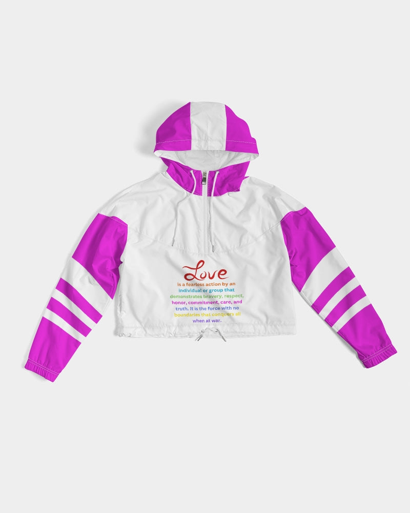 LOVE IS Ladies Cropped Windbreaker