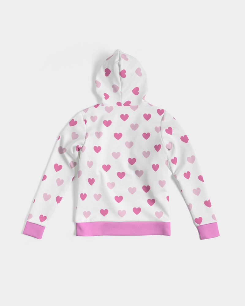 Pink Hearts Ladies Hoodie