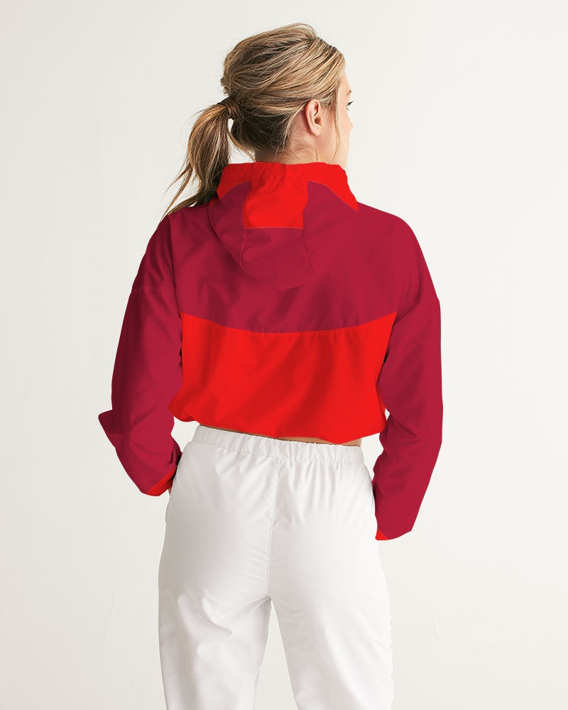 Berry Cherry Ladies Cropped Windbreaker - 0