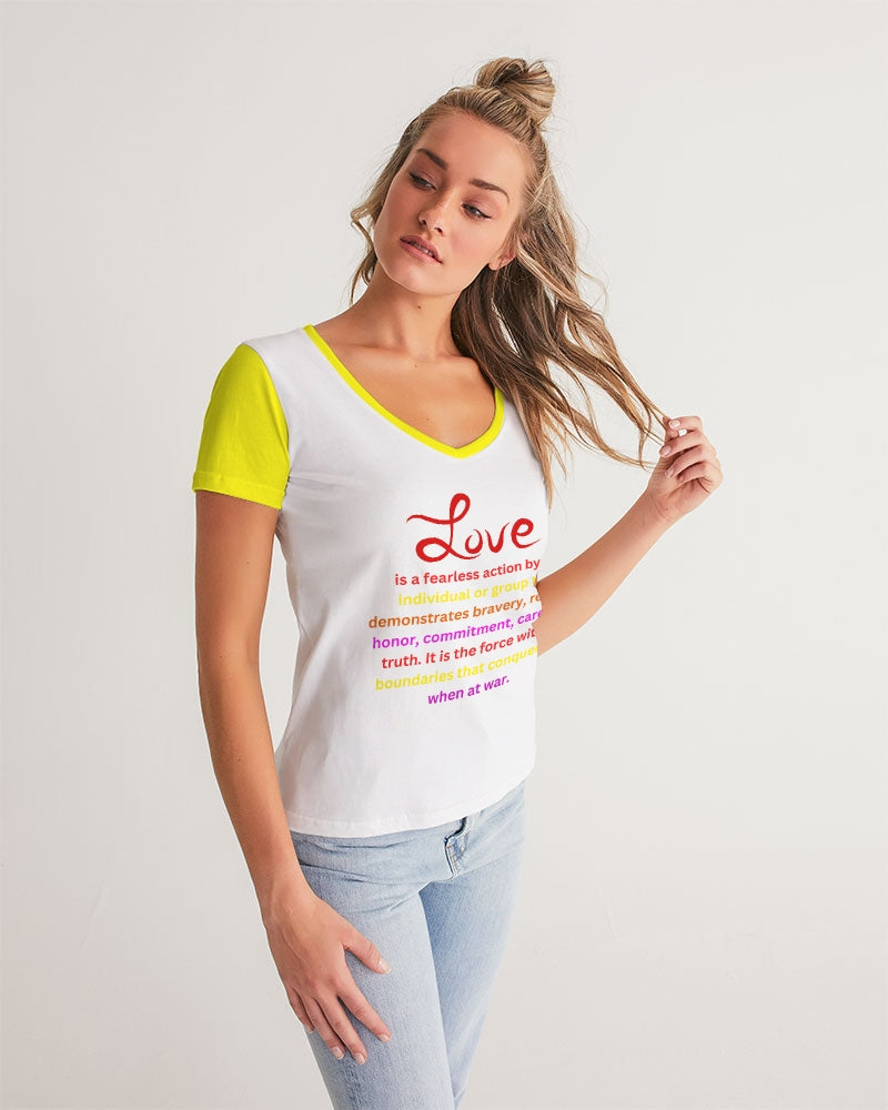 LOVE IS Ladies V-Neck Tee