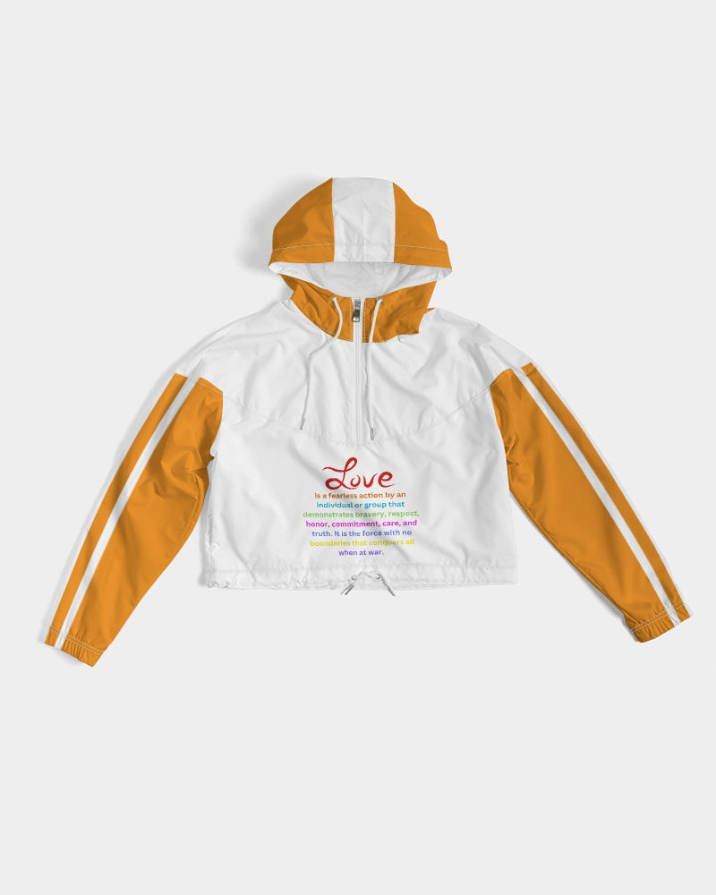 LOVE IS Ladies Cropped Windbreaker