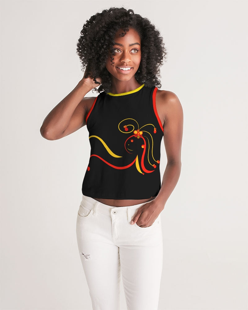 Don't Forget To Stretch Ladies Cropped Tank