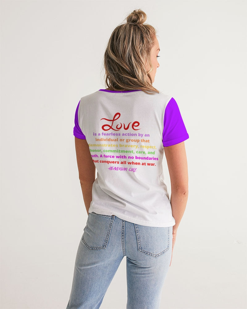 LOVE IS Ladies V-Neck Tee - 0