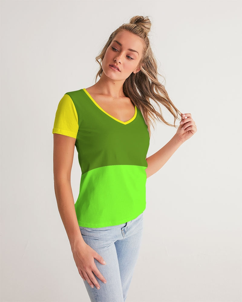 Lemon Lime Ladies V-Neck Tee