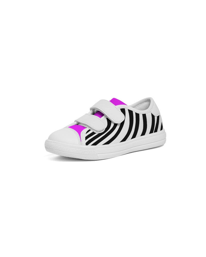 Zebra Hot Pink Girls Velcro Sneaker