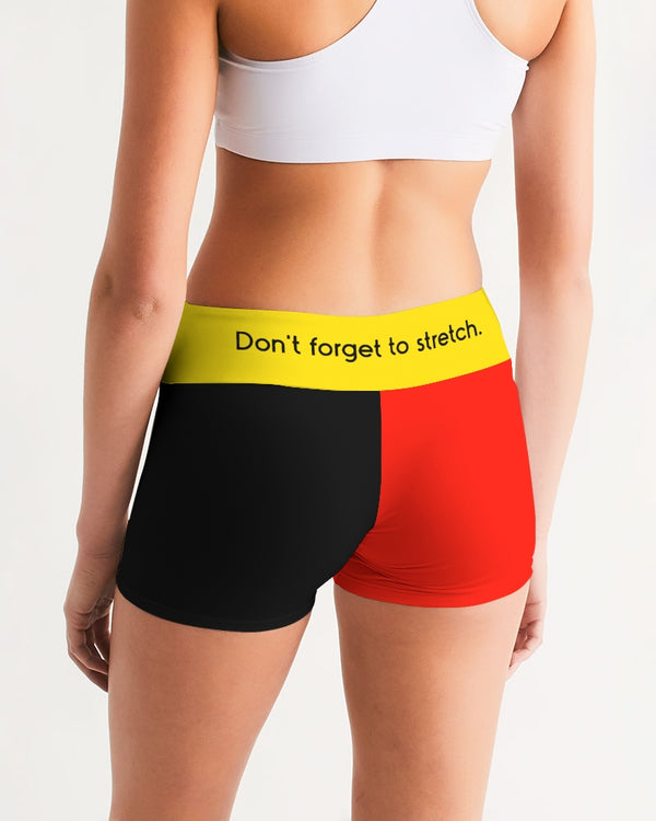 Don't Forget To Stretch Ladies Mid-Rise Yoga Shorts
