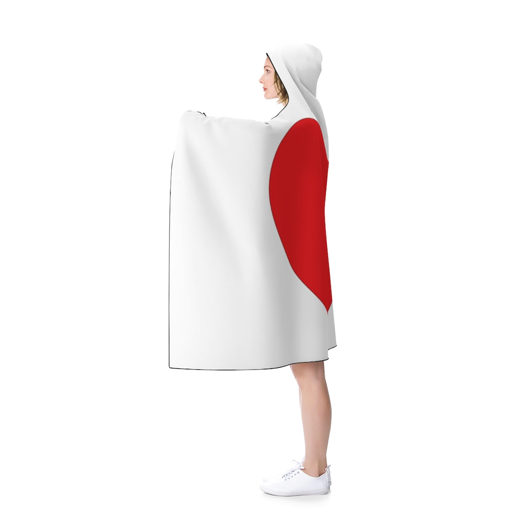 Big Red Heart Hooded Blanket