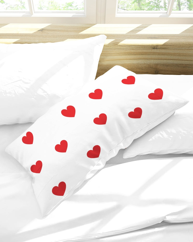 Valentine's Red Hearts King Pillow Case