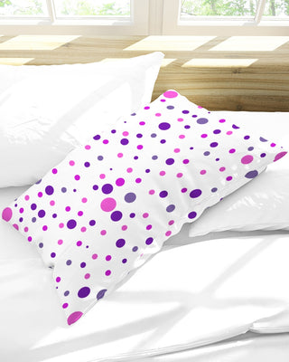 Pink and Purple Dot World Queen Pillow Case