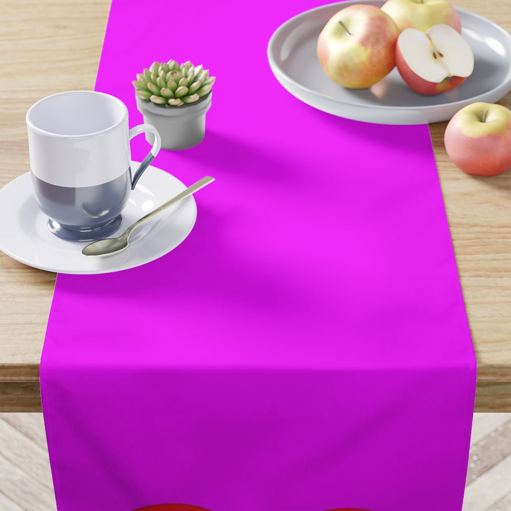 Big Red Heart Hot Pink Table Runner - 0