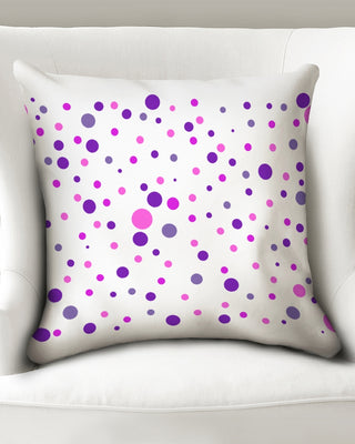 Pink and Purple Dot World 20x20 Throw Pillow Case