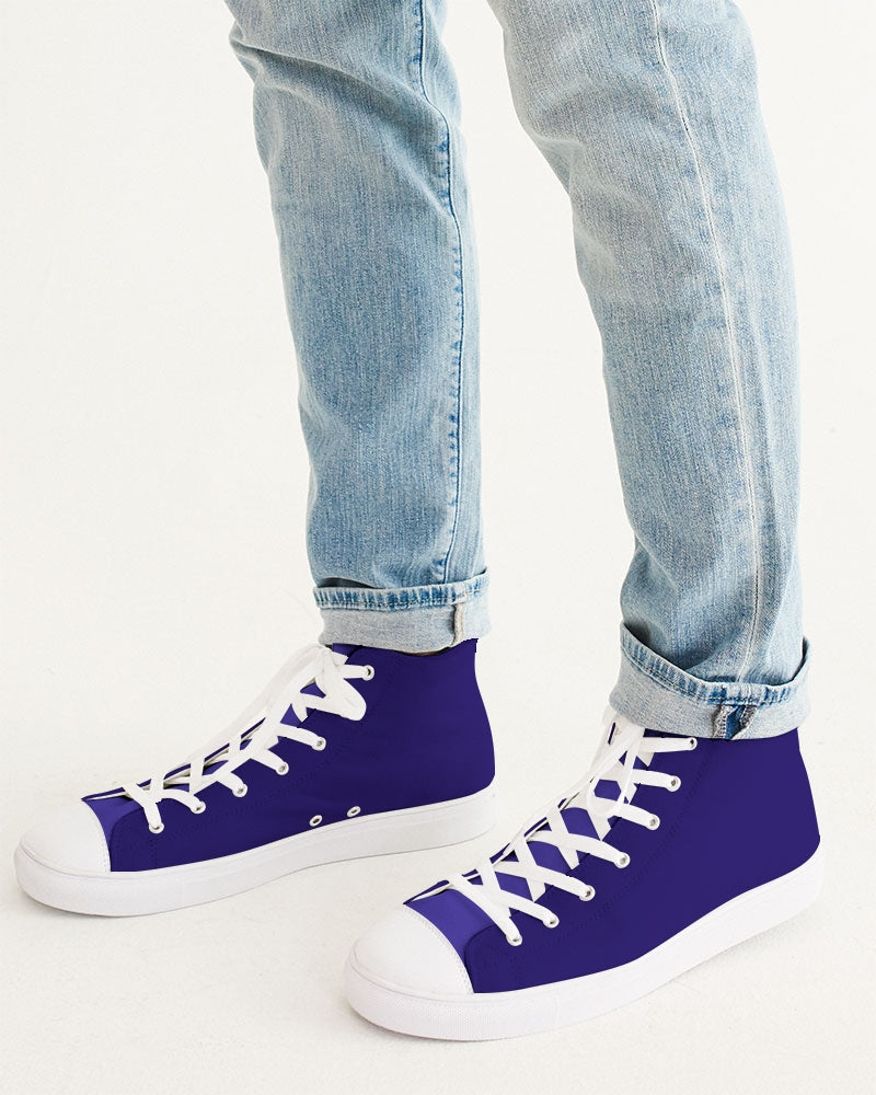 Navy Blue Men's Hightop Canvas Shoe